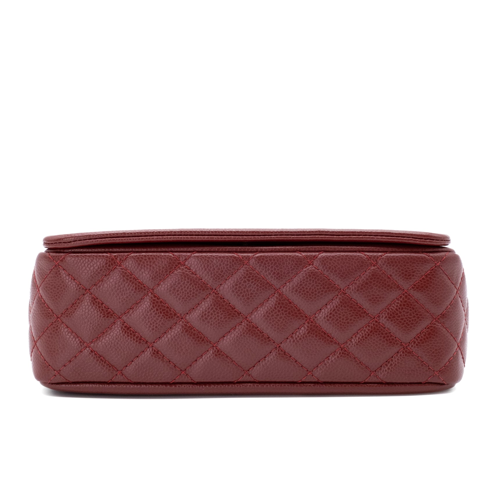 Chanel Classic Medium Single Flap Caviar Burgundy Weinrot SHW