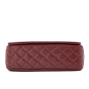 Chanel Classic Medium Single Flap Caviar Burgundy Weinrot SHW