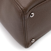 Chanel Cerf Executive Shopper Bag Medium Taupe Braun SHW