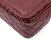 Chanel Classic Medium Single Flap Caviar Burgundy Weinrot SHW