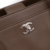 Chanel Cerf Executive Shopper Bag Medium Taupe Braun SHW