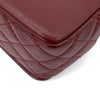 Chanel Classic Medium Single Flap Caviar Burgundy Weinrot SHW