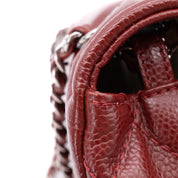 Chanel Classic Medium Single Flap Caviar Burgundy Weinrot SHW