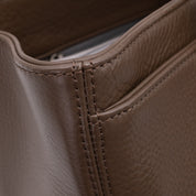 Chanel Cerf Executive Shopper Bag Medium Taupe Braun SHW