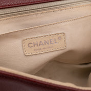 Chanel Classic Medium Single Flap Caviar Burgundy Weinrot SHW