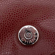 Chanel Classic Medium Single Flap Caviar Burgundy Weinrot SHW