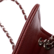 Chanel Classic Medium Single Flap Caviar Burgundy Weinrot SHW