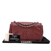 Chanel Classic Medium Single Flap Caviar Burgundy Weinrot SHW