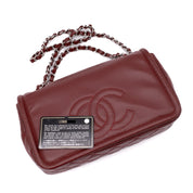 Chanel Classic Medium Single Flap Caviar Burgundy Weinrot SHW