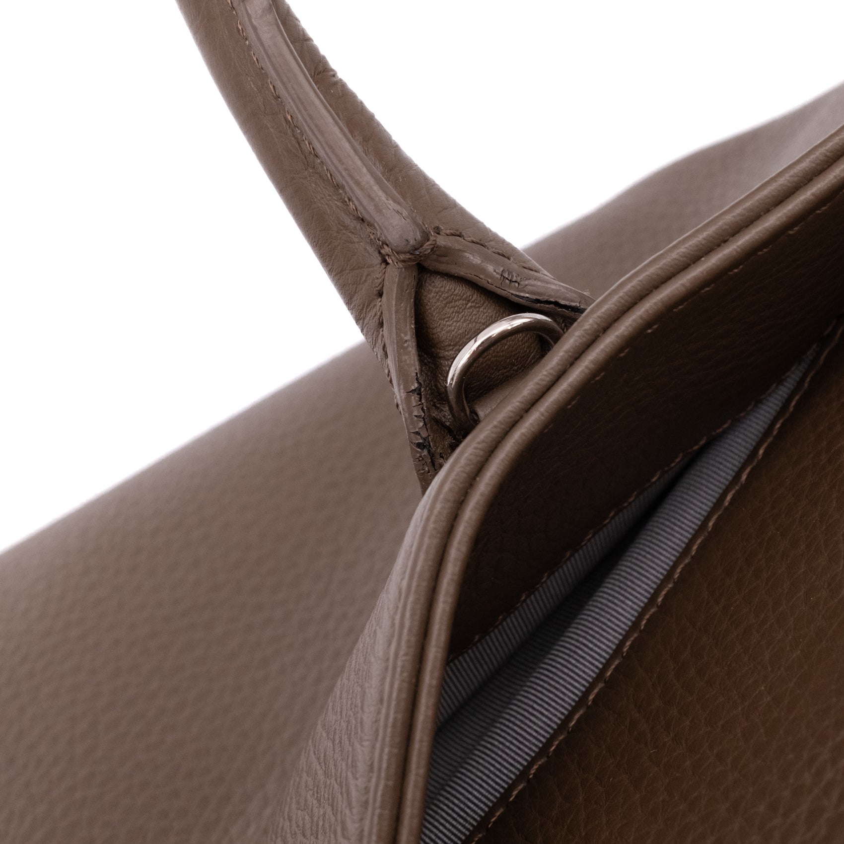 Chanel Cerf Executive Shopper Bag Medium Taupe Braun SHW