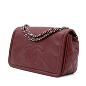 Chanel Classic Medium Single Flap Caviar Burgundy Weinrot SHW