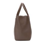 Chanel Cerf Executive Shopper Bag Medium Taupe Braun SHW