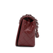 Chanel Classic Medium Single Flap Caviar Burgundy Weinrot SHW