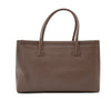 Chanel Cerf Executive Shopper Bag Medium Taupe Braun SHW