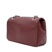 Chanel Classic Medium Single Flap Caviar Burgundy Weinrot SHW