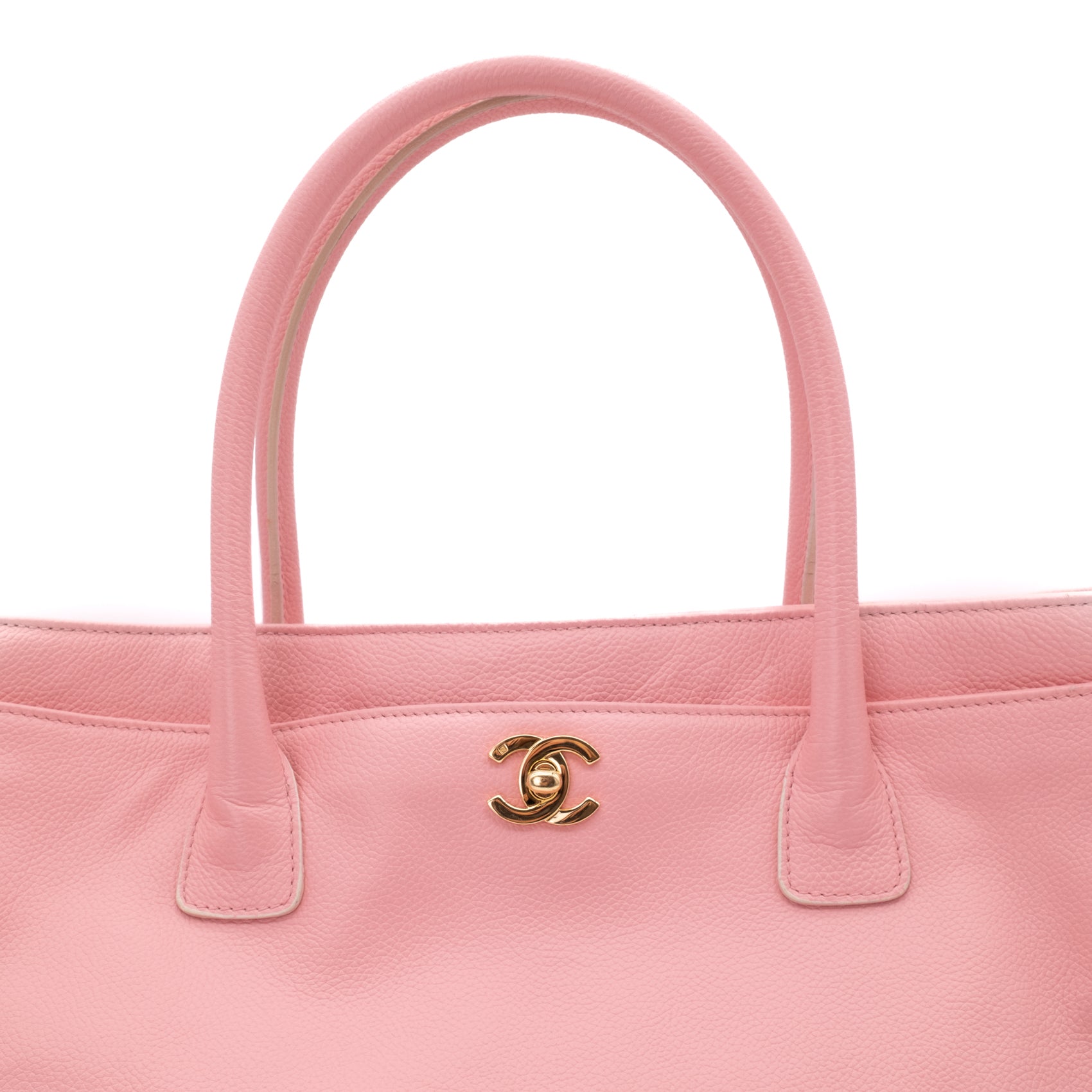Chanel Cerf Executive Shopper Bag Medium Kalbsleder Rosa 24k GHW