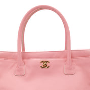 Chanel Cerf Executive Shopper Bag Medium Kalbsleder Rosa 24k GHW
