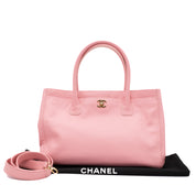 Chanel Cerf Executive Shopper Bag Medium Kalbsleder Rosa 24k GHW