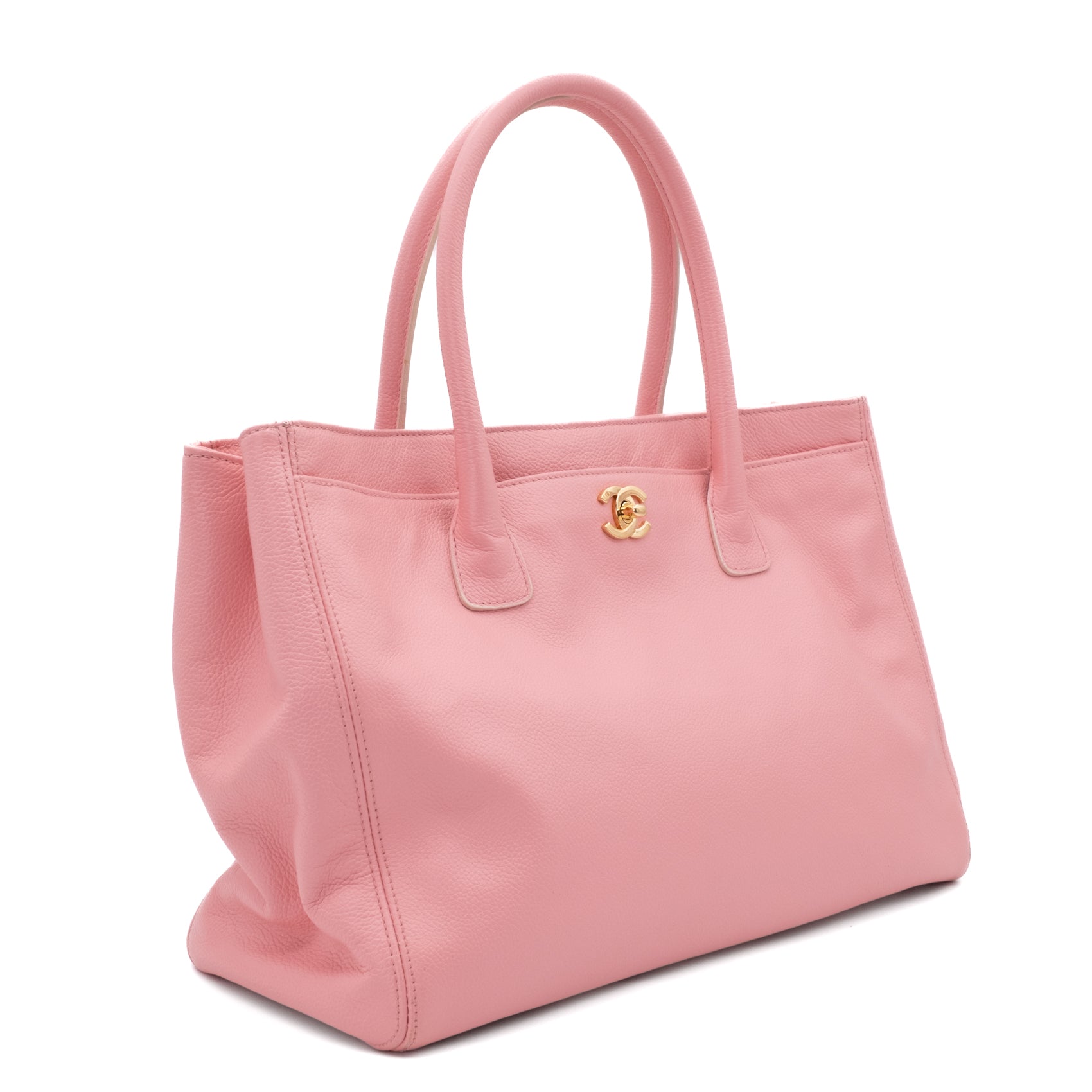 Chanel Cerf Executive Shopper Bag Medium Kalbsleder Rosa 24k GHW