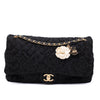 Chanel XXL Single Flap Airline 2017 Runway Terry Velour Schwarz GHW Matt