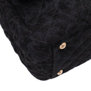 Chanel XXL Single Flap Airline 2017 Runway Terry Velour Schwarz GHW Matt