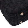 Chanel XXL Single Flap Airline 2017 Runway Terry Velour Schwarz GHW Matt