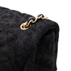 Chanel XXL Single Flap Airline 2017 Runway Terry Velour Schwarz GHW Matt