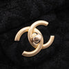 Chanel XXL Single Flap Airline 2017 Runway Terry Velour Schwarz GHW Matt