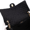 Chanel XXL Single Flap Airline 2017 Runway Terry Velour Schwarz GHW Matt