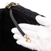 Chanel XXL Single Flap Airline 2017 Runway Terry Velour Schwarz GHW Matt