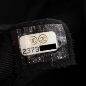 Chanel XXL Single Flap Airline 2017 Runway Terry Velour Schwarz GHW Matt