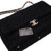 Chanel XXL Single Flap Airline 2017 Runway Terry Velour Schwarz GHW Matt