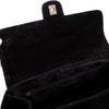 Chanel Single Flap Jumbo Schultertasche Velourleder Schwarz GHW