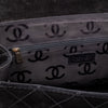 Chanel Single Flap Jumbo Schultertasche Velourleder Schwarz GHW
