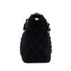 Chanel Single Flap Jumbo Schultertasche Velourleder Schwarz GHW