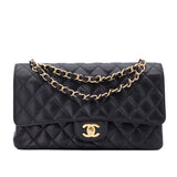 Chanel Classic Medium Double Flap Caviar Leder Schwarz GHW