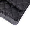Chanel Classic Timeless Double Flap Bag in Medium Größe aus schwarzem Caviar Leder Material mit goldener Hardware 