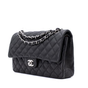 Chanel Classic Medium Double Flap Lammleder Schwarz PHW