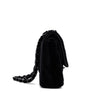 Chanel Classic Timeless Double Flap Bag in Medium Größe aus schwarzem Samt Material mit schwarzer Hardware aus der limitierten All Black Linie