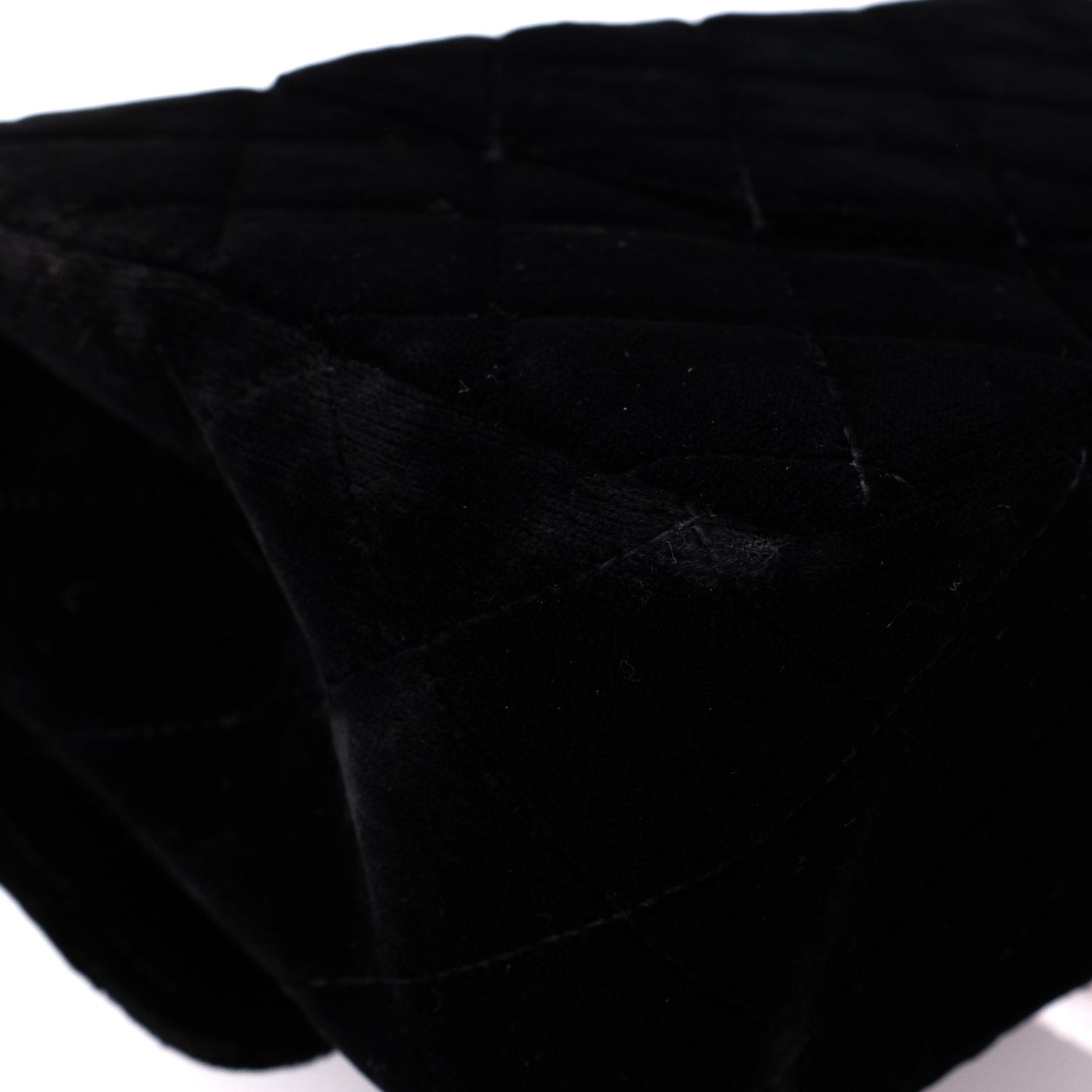 Chanel Classic Medium Double Flap Samt Schwarz 24k GHW