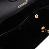 Chanel Classic Medium Double Flap Samt Schwarz 24k GHW