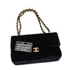 Chanel Classic Medium Double Flap Samt Schwarz 24k GHW