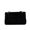 Chanel Classic Medium Double Flap Samt Schwarz 24k GHW