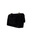 Chanel Classic Medium Double Flap Samt Schwarz 24k GHW