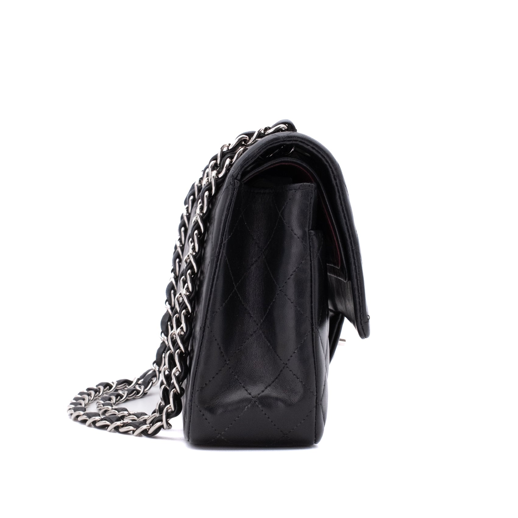 Chanel Classic Double Flap Medium Lammleder Schwarz PHW