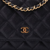 Chanel Wallet on Chain WOC Caviar Leder Schwarz GHW