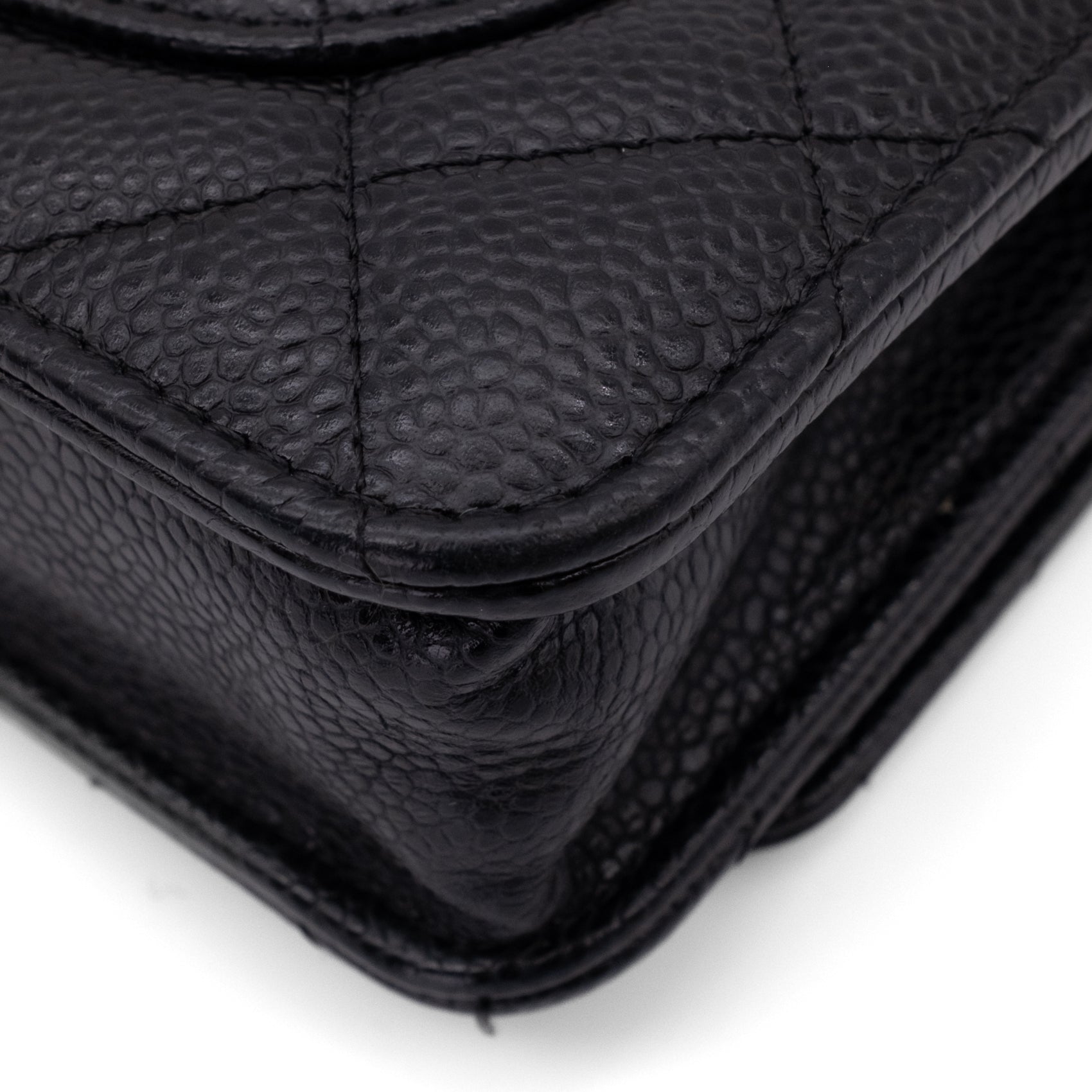 Chanel Wallet on Chain WOC Caviar Leder Schwarz GHW