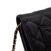 Chanel Wallet on Chain WOC Caviar Leder Schwarz GHW