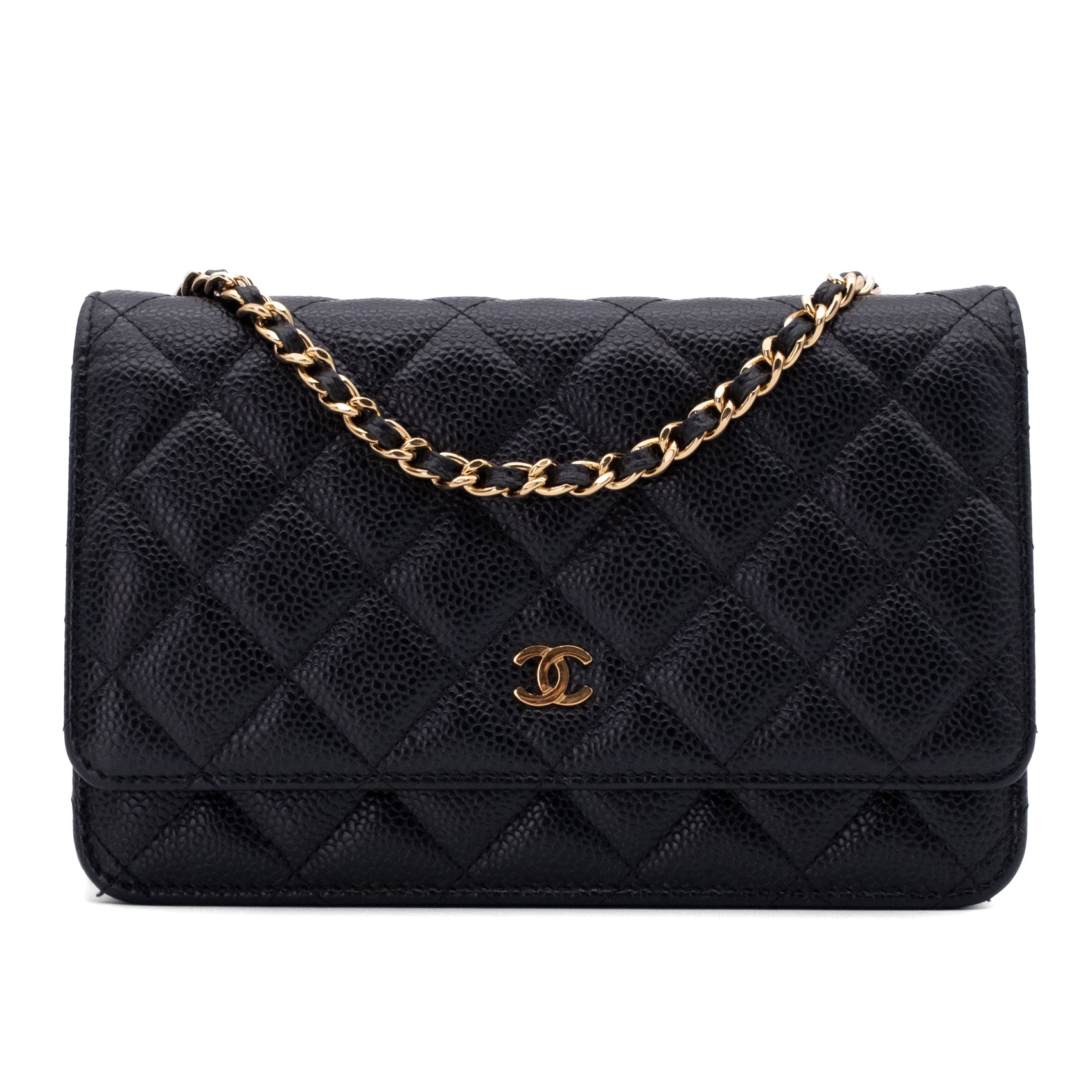 Chanel Wallet on Chain WOC Caviar Leder Schwarz GHW
