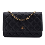 Chanel Wallet on Chain WOC Caviar Leder Schwarz GHW